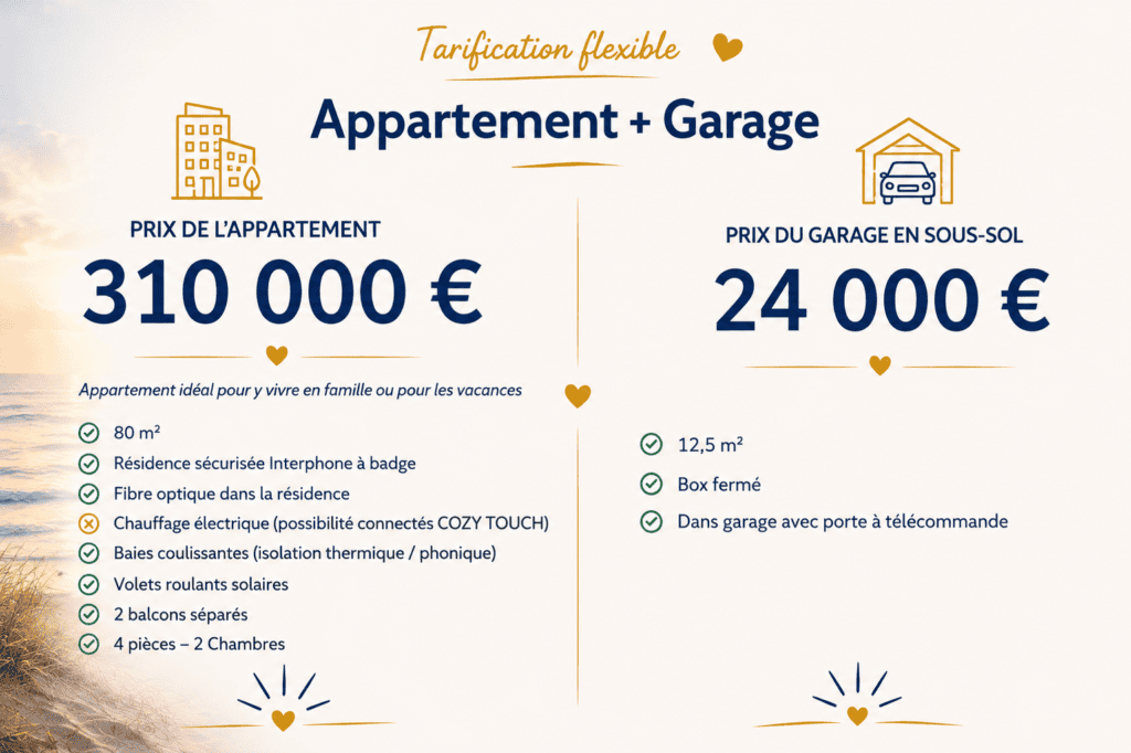 tarif appartement berck sur mer 4 pièces